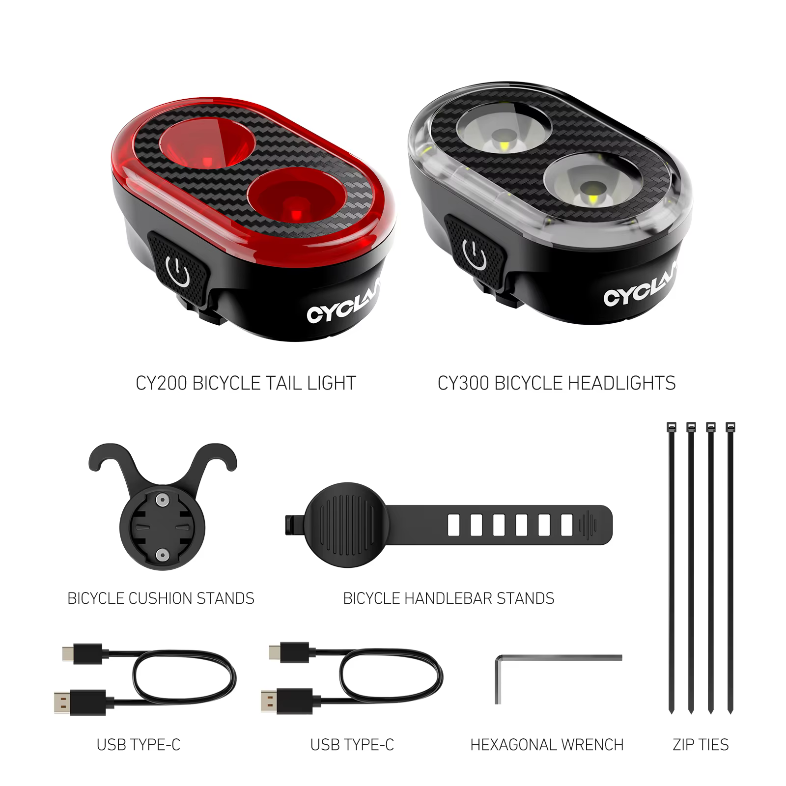 CYCLAMI CY300T vélo intelligent détection de frein avant arrière lumière étanche vtt route vélo lumi