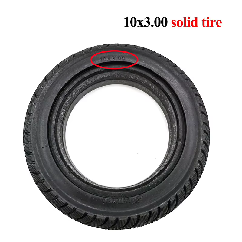 Pneu plein pour trottinette électrique 10 pouces 10X2.50 10X3.0, roue arrière sans air, pneu moteur 