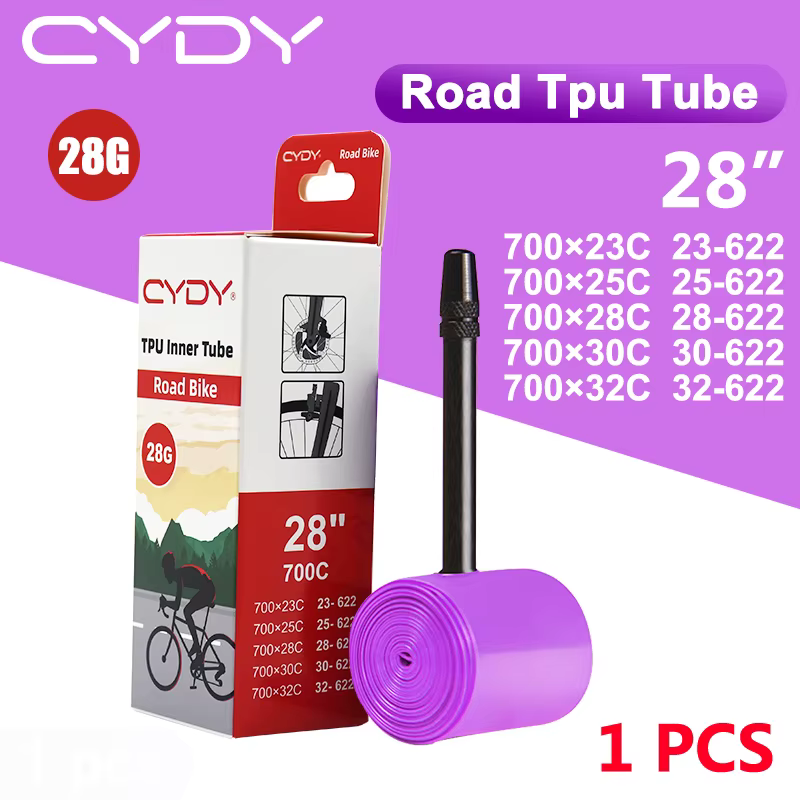 28g CYDY vélo de route TPU chambre à air 700x23C 25C 26C 27C 28C 30C 32C vélo vélo pneus caméra pneu
