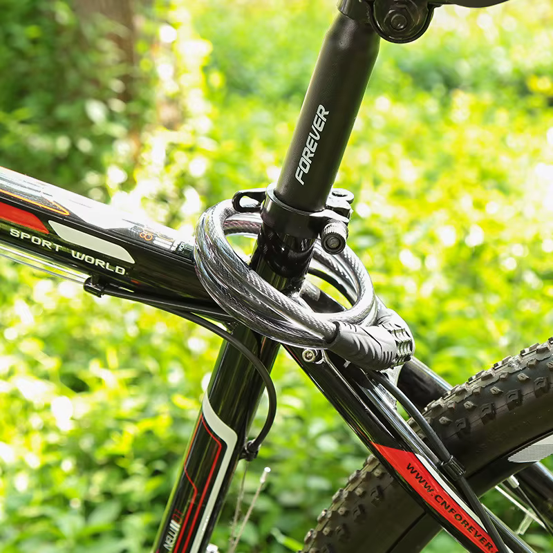 Serrure à chaîne antivol pour vélo à 4 chiffres, Mini Cycle pliable, serrure de sécurité en acier po