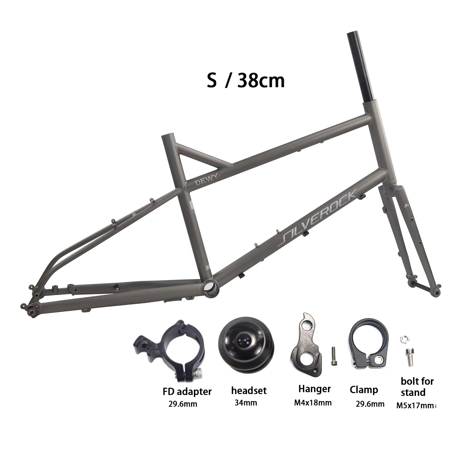 SILVEROCK DEWY Pro Chromoly à travers l'axe cadre 20 "406 451 gravier Minivelo disque urbain classiq