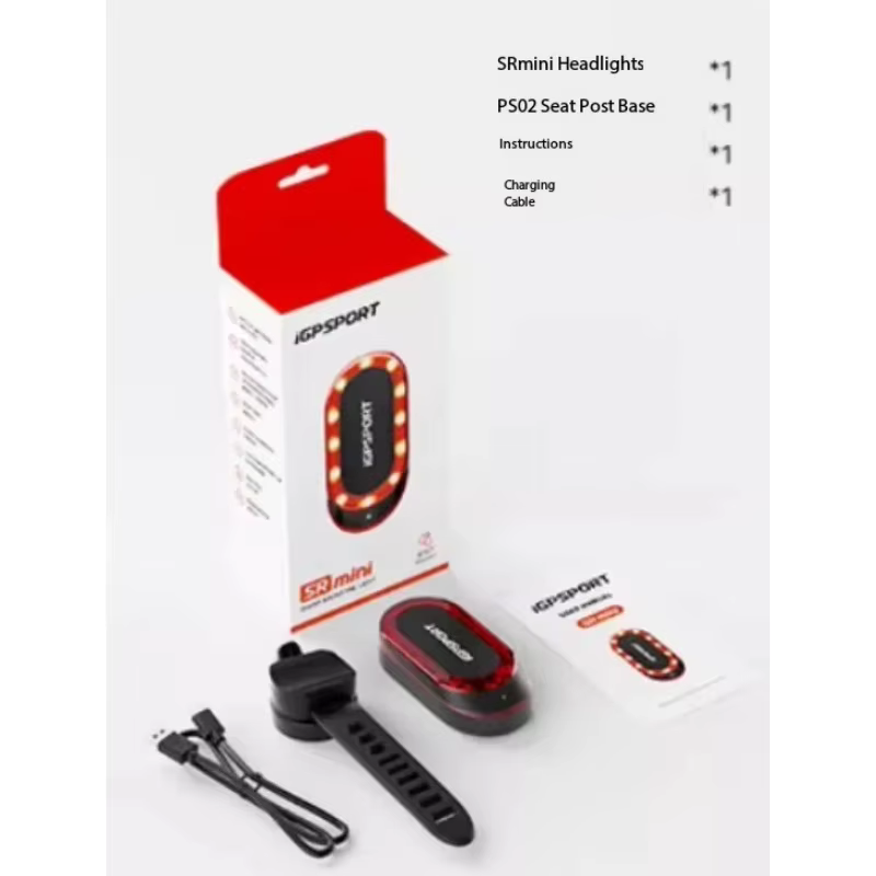Feu arrière radar iGPSPORT SRmini, feu arrière intelligent ANT+ BLE pour vélo, avertissement de frei