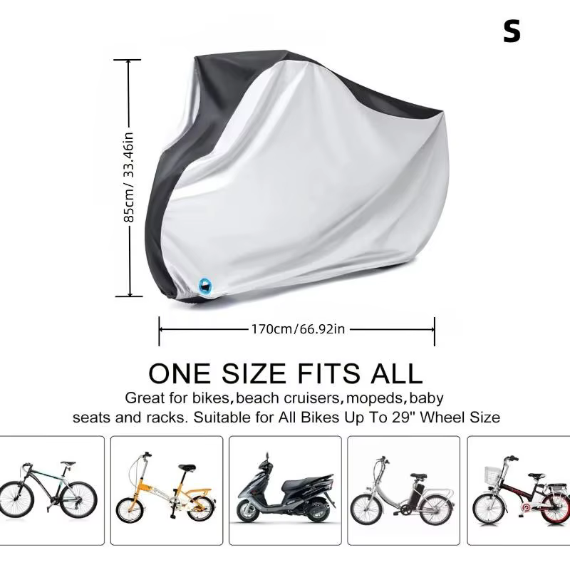 Housse de vélo électrique imperméable taille XL ; avec trou pour cadenas, offre une protection contr