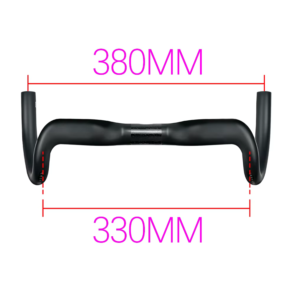 Nouveau guidon de vélo de course de sprint, 20mm, gravier, 12 degrés, en fibre de carbone, 33/34/35/