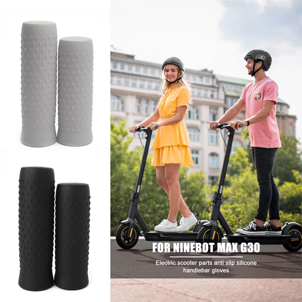 Poignée de guidon pour Scooter électrique Ninebot MAX G30 G30D, antidérapante, en Silicone, couvercl