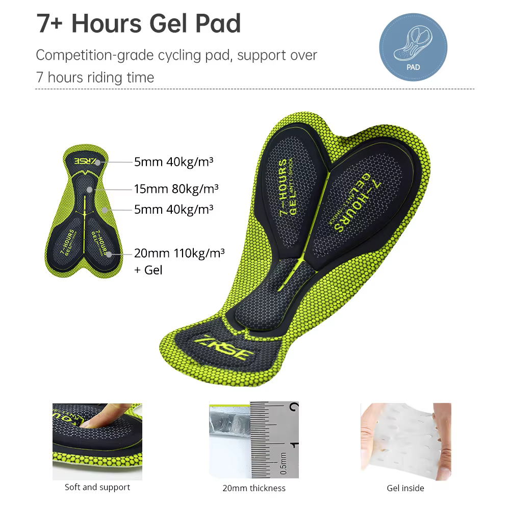 Short de cyclisme avec coussretours en gel pour hommes et femmes, vêtements de vélo, VTT, vélo de ro