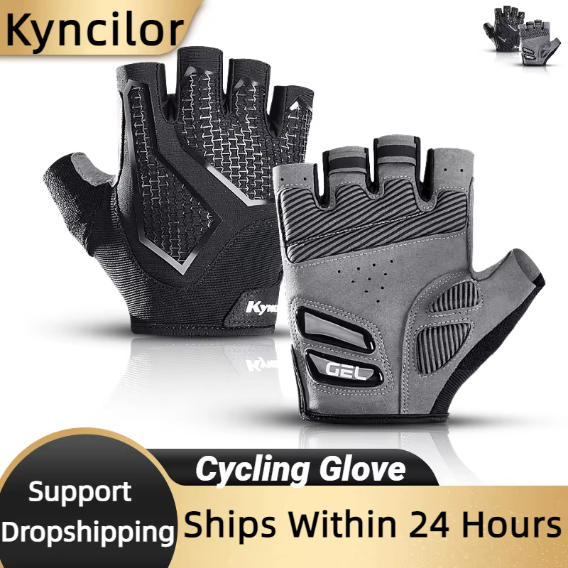 Gants de cyclisme demi-doigt pour hommes et femmes, en Silicone liquide, absorbant les chocs, respir