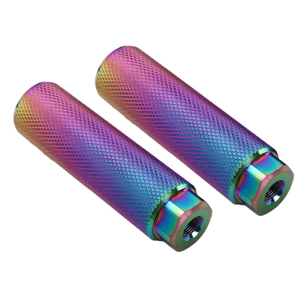Accessoires en alliage d'aluminium BMX chevilles 3/8 ''essieu anti-dérapant chevilles de vélo cyclis