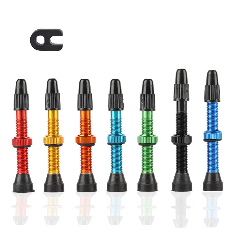 Tiges de Valve Presta Tubeless pour vélo, en alliage d'aluminium, 40mm 44mm 48mm 60mm 80mm, avec out