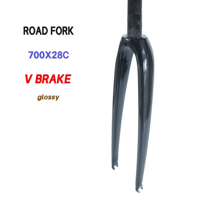 Fourche de vélo de route en carbone vélo de course vélo de route fourche avant V frein conique/droit
