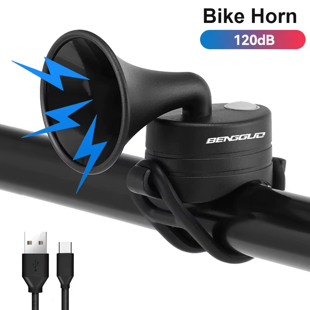 Klaxon électronique de vélo klaxon de vélo électrique 120dB son d'avertissement fort USB Rechargeabl