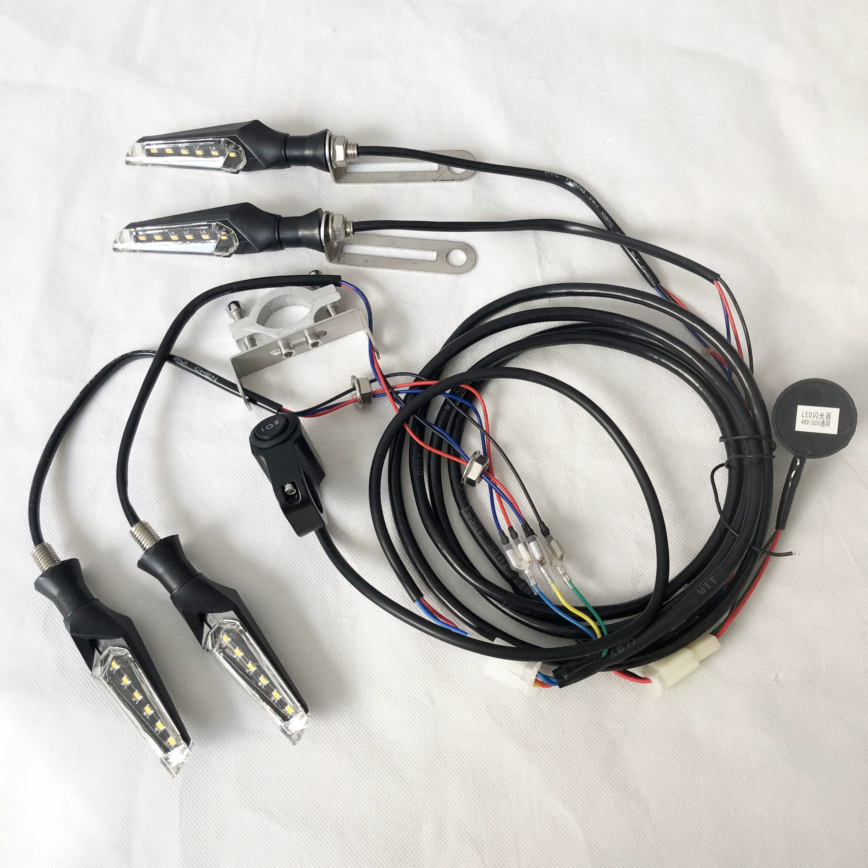 Clignotant LED 48v 60v pour vélo et Scooter électrique, clignotant étanche pour moto, clignotant pou