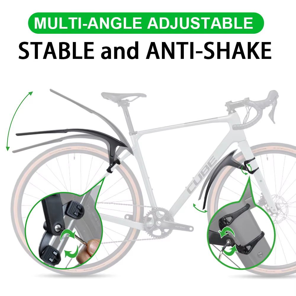RBRL-Garde-boue universel réglable et facile à installer pour vélo de route, aile en gravier 700c, 2