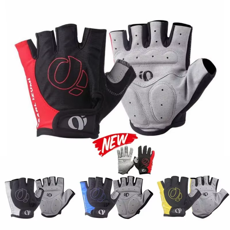 Gants demi-doigt en Gel pour vélo, antidérapants, résistants à la sueur, antichoc, protège-bras de r