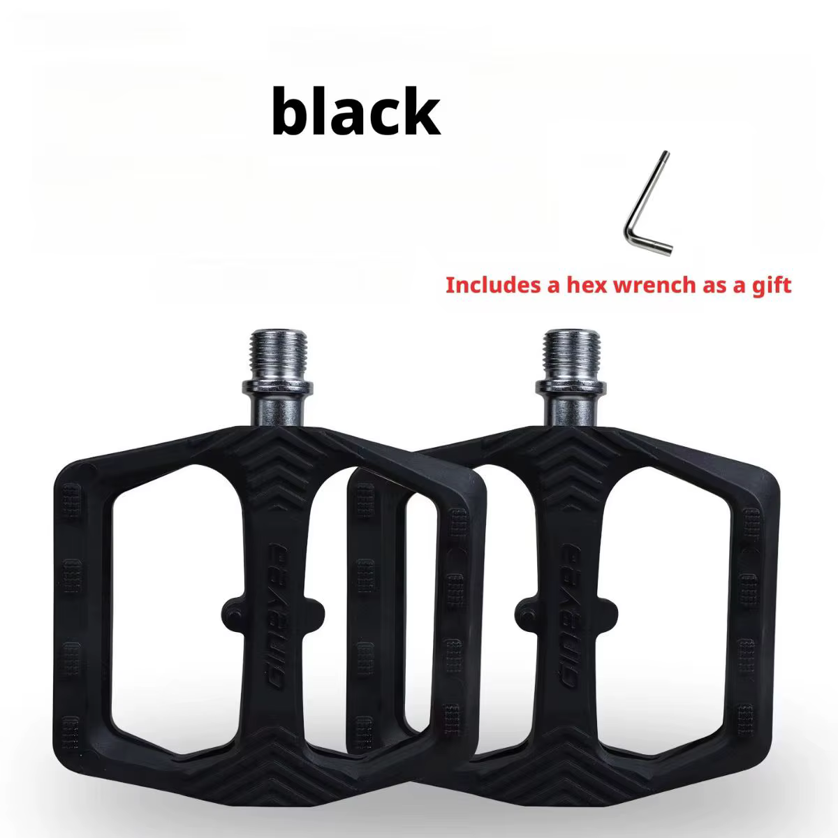 Pédales de vélo en nylon GINEYEA M857S, 9/16 pouces, durables, légères, antidérapantes, multicolores