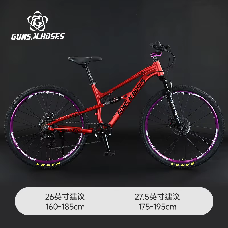 Vélos de montagne DH 26/27,5 pouces, fourche à double suspension, frein à disque à huile, cadre en a