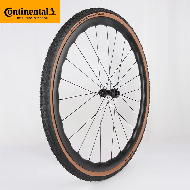 Pneu de vélo de route Continental Terra Trail 700x40C 45 50C Tubeless Ready Noir/Crème/Marron 3/180 