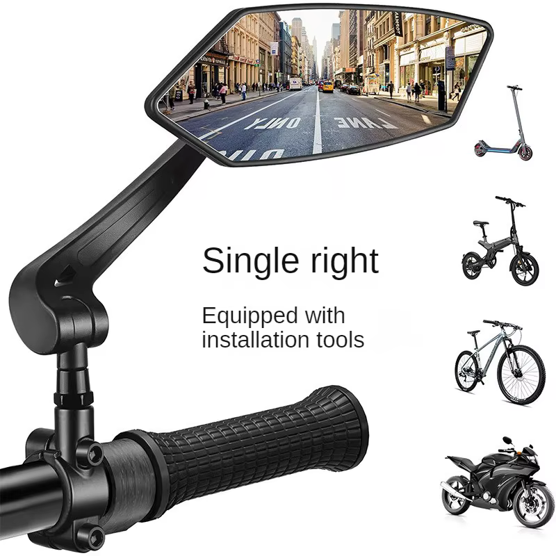 Rétroviseur de vélo réglable 360 °   Rétroviseur grand Angle rotatif pour guidon de vélo de route, a