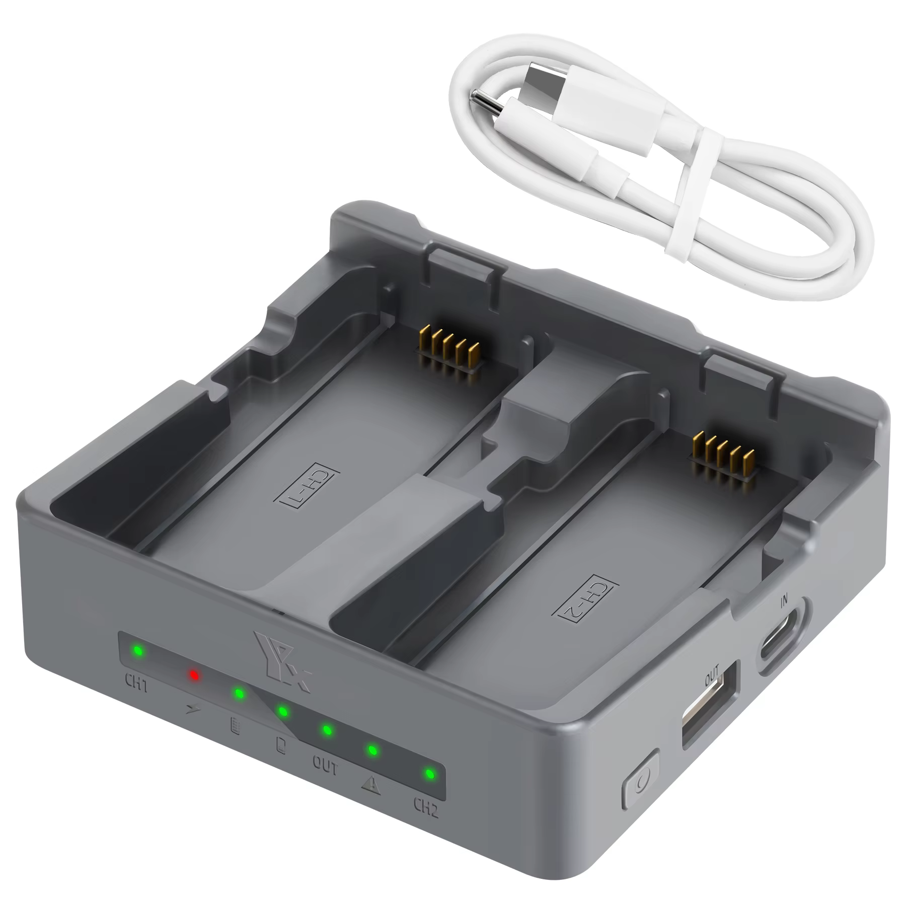 Pour DJI Neo 2 Drone batterie deux voies Hub de charge LED chargeur rapide batterie externe Portable