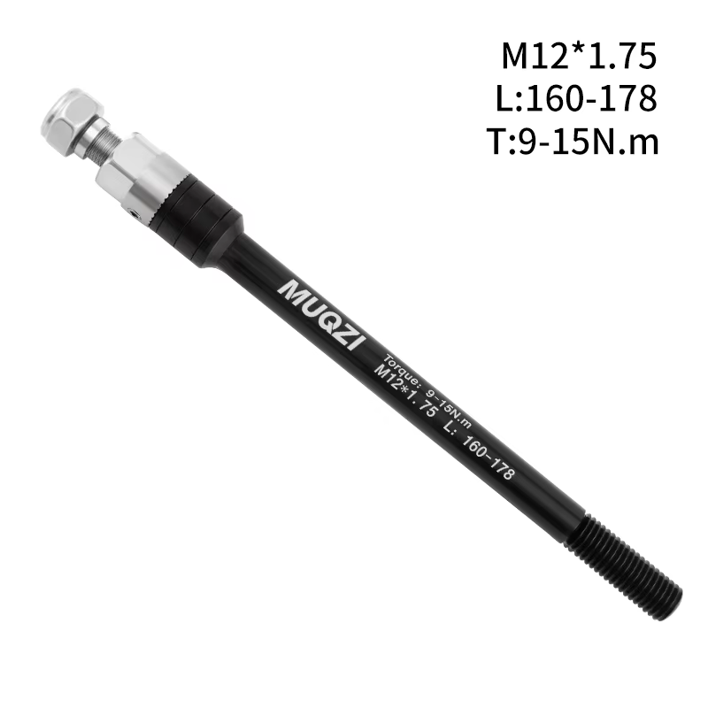 MUQZI – adaptateur d'attelage de remorque pour vélo, axe traversant, M12x1.0/1.5/1.75, pas de fileta