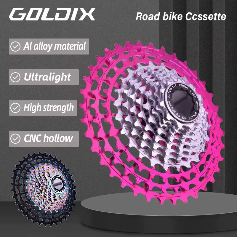 GOLDIX-Roue libre ultralégère pour vélo de route, structure HG, matériau en alliage d'aluminium, gra