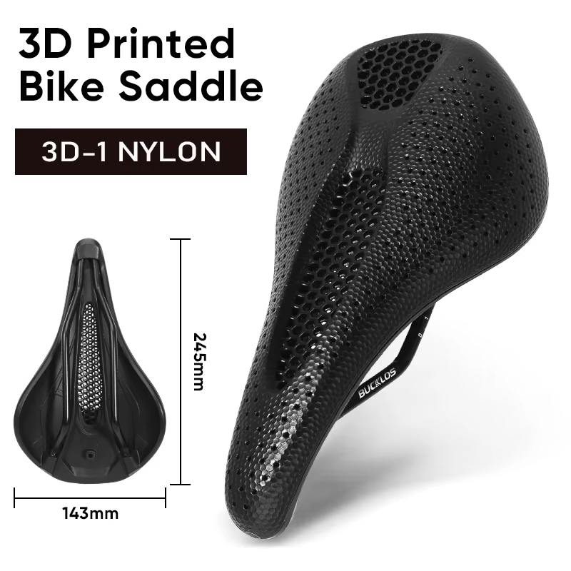 BUCKLOS selle de vélo imprimée en 3D coussin de siège de vélo en Fiber de carbone nid d'abeille en N