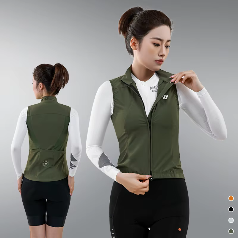 Gilet de cyclisme pour femme WEST BIKING, coupe ajustée, léger, coupe-vent, sans manches, respirant,