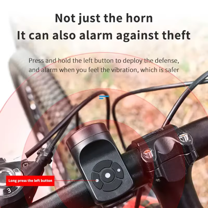 Sonnette électrique de vélo Rechargeable USB, klaxon de moto, 4 Modes, sonnette de vélo de montagne,