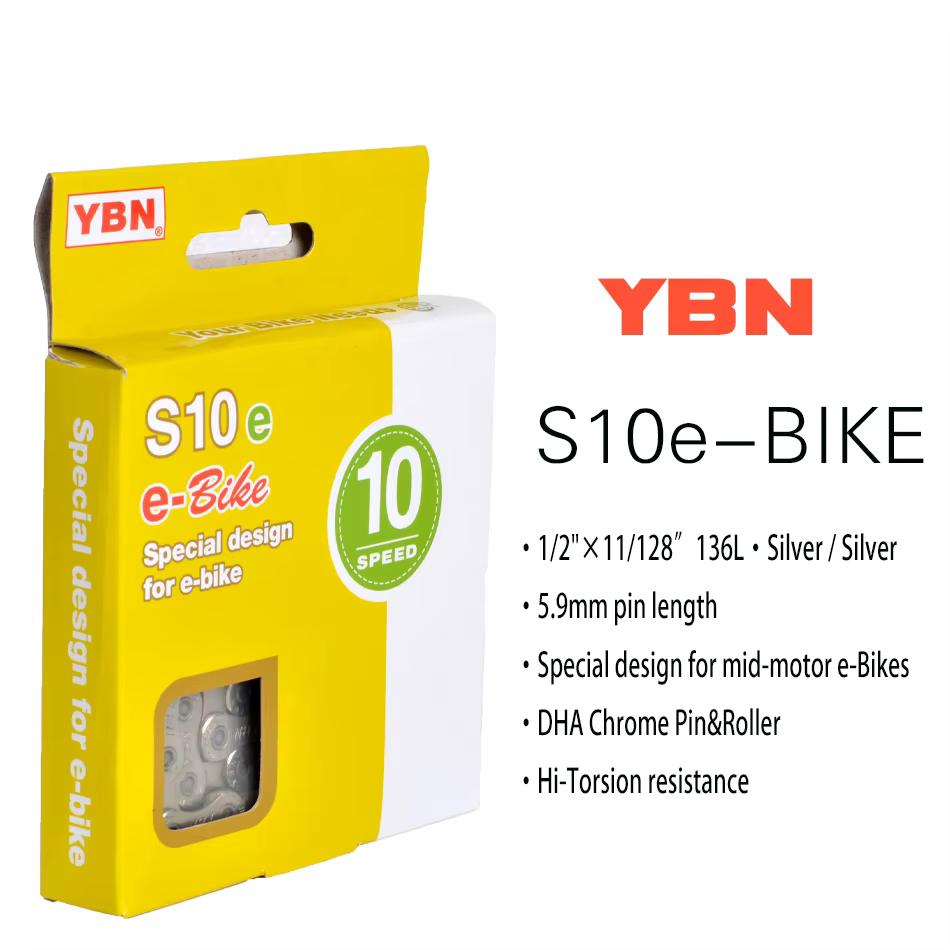 YBN SHINANO-Vélo électrique à moteur central BOSwivel, modèle spécial 136 liens, Equi9 V 10V 11V 12V