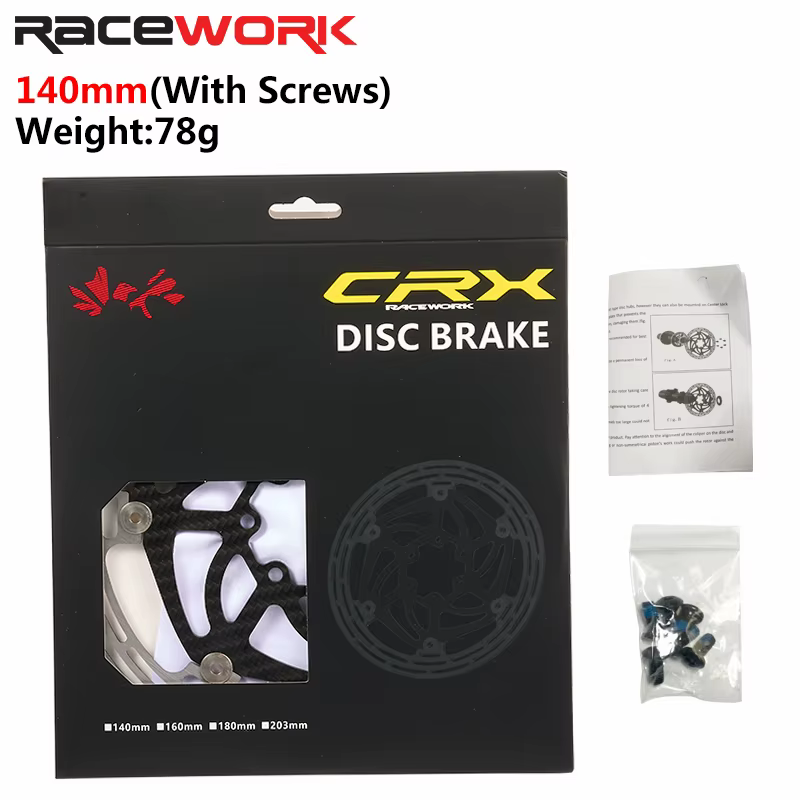 RACEWORK – Rotor de frein à disque de vélo en Fiber de carbone, ultraléger, 6 boulons, Rotor flottan