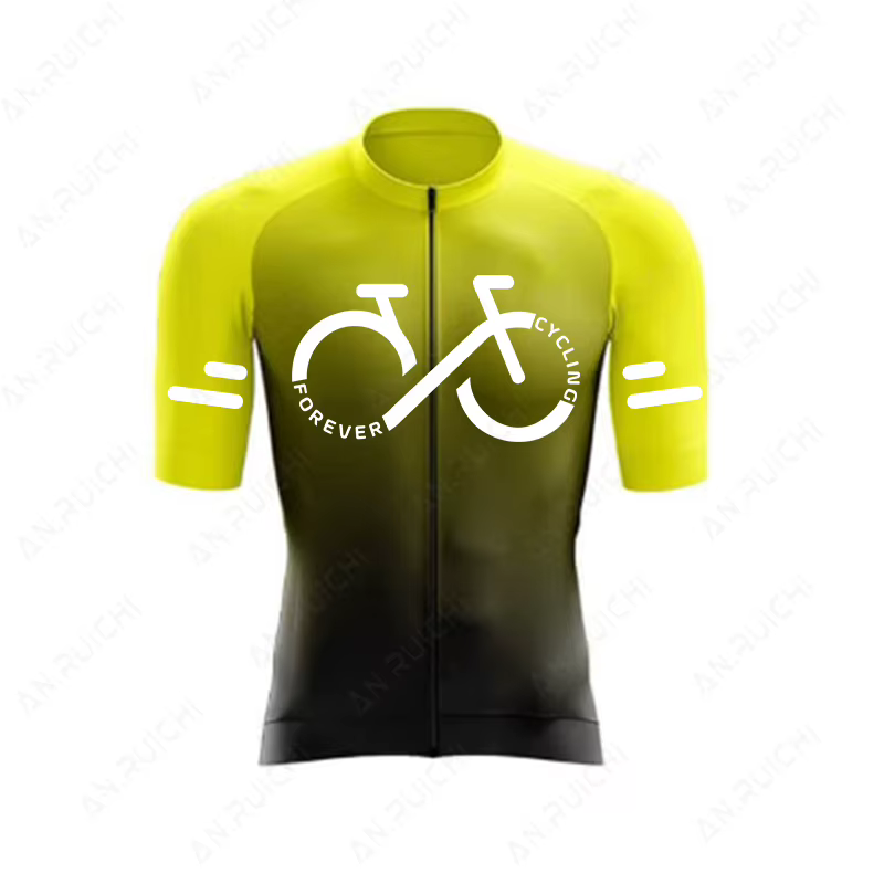 Maillot de cyclisme ensemble 2023 été Ropa Ciclismo hommes vélo cyclisme vêtements dégradé couleur V