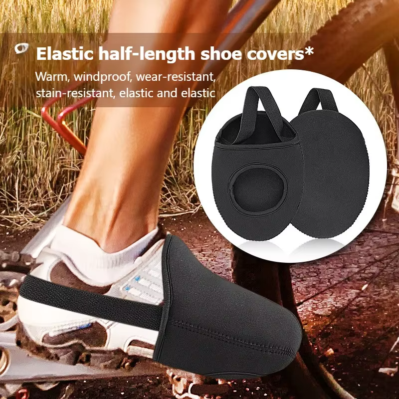 Couvre-chaussures de cyclisme chauds d'hiver, coupe-vent, imperméables, pour vtt, pour hommes et fem