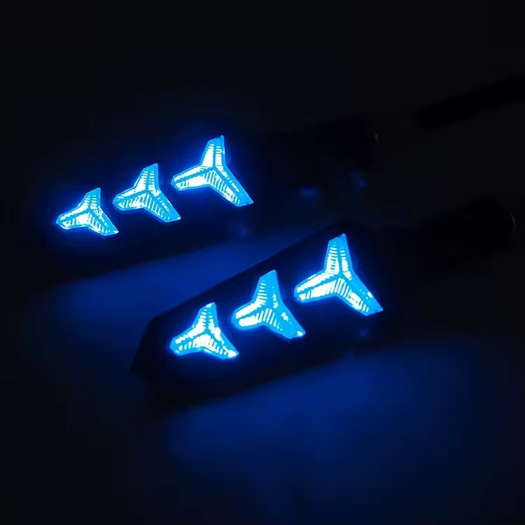 Clignotants Led pour Moto, eau courante pliable, indicateur de Moto, feux arrière, lampe de signalis