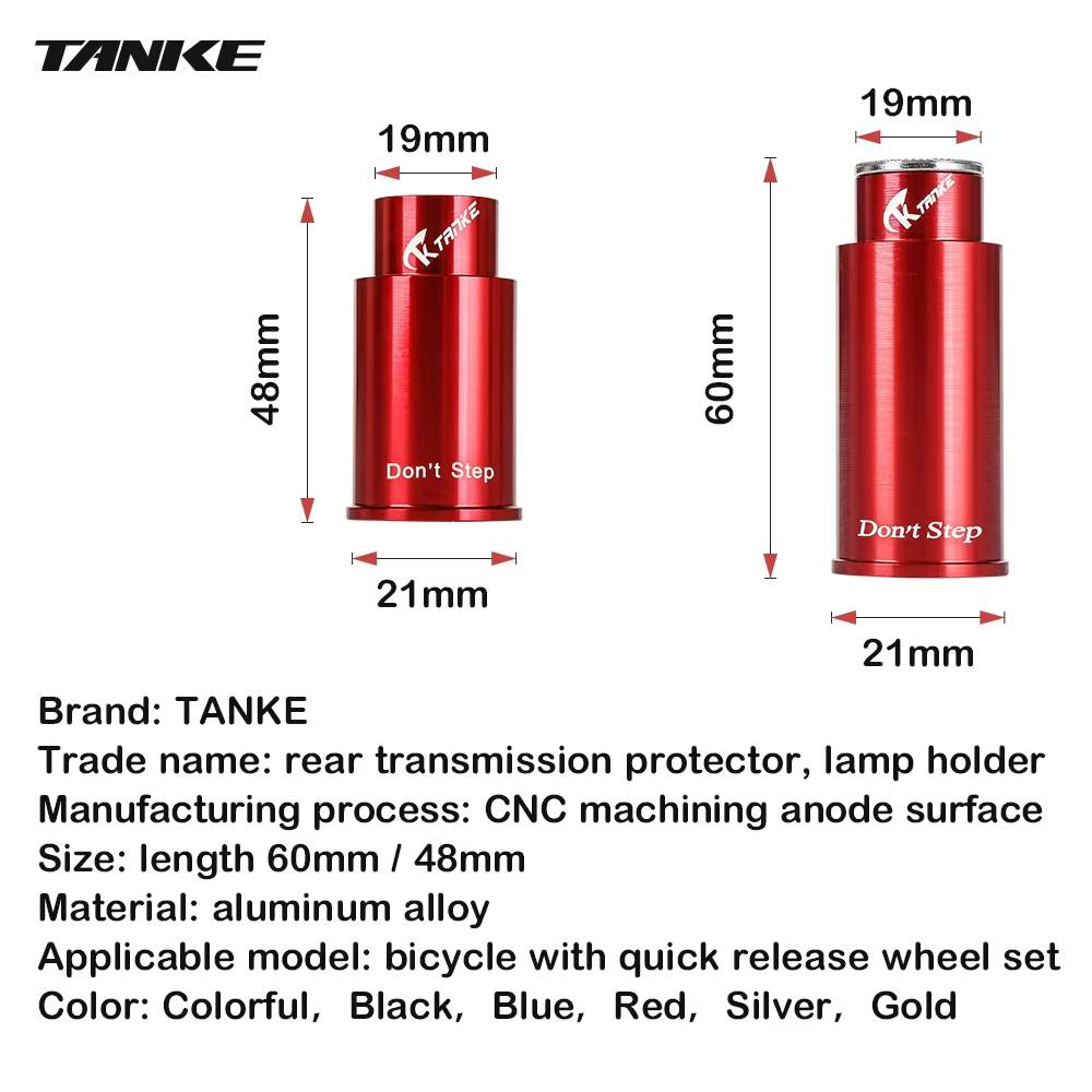 TANKE-Protecteur de Transmission arrière de vélo, support de lampe de cyclisme sur route, accessoire