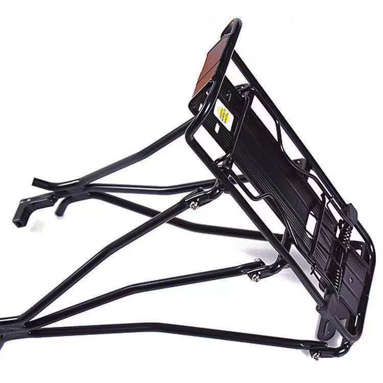 Porte-bagages arrière de vélo en aluminium noir, universel pour freins V-Brake/à disque, porte-bagag