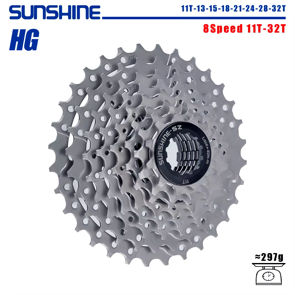 SUNSHINE – Cassette de vélo 8/9/10/11/12 vitesses, roue libre, Structure HG, pignon 32/36T/40T/42T/4