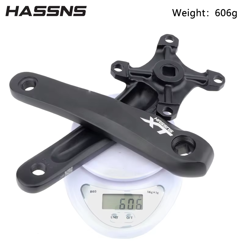 HASSNS XT Manivelle de vélo VTT à axe carré 104 BCD, bielles de vélo de montagne 170MM 32/34/36/38/4