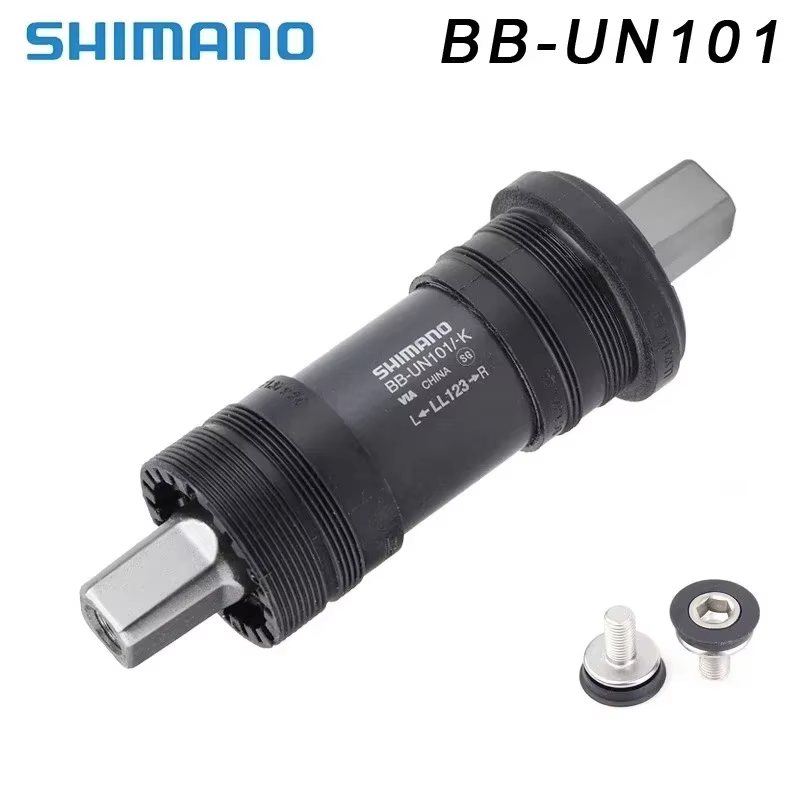 Shimano BB-UN101 Boîtier de pédalier VTT de type carré pour pédalier de chaîne, structure standard à