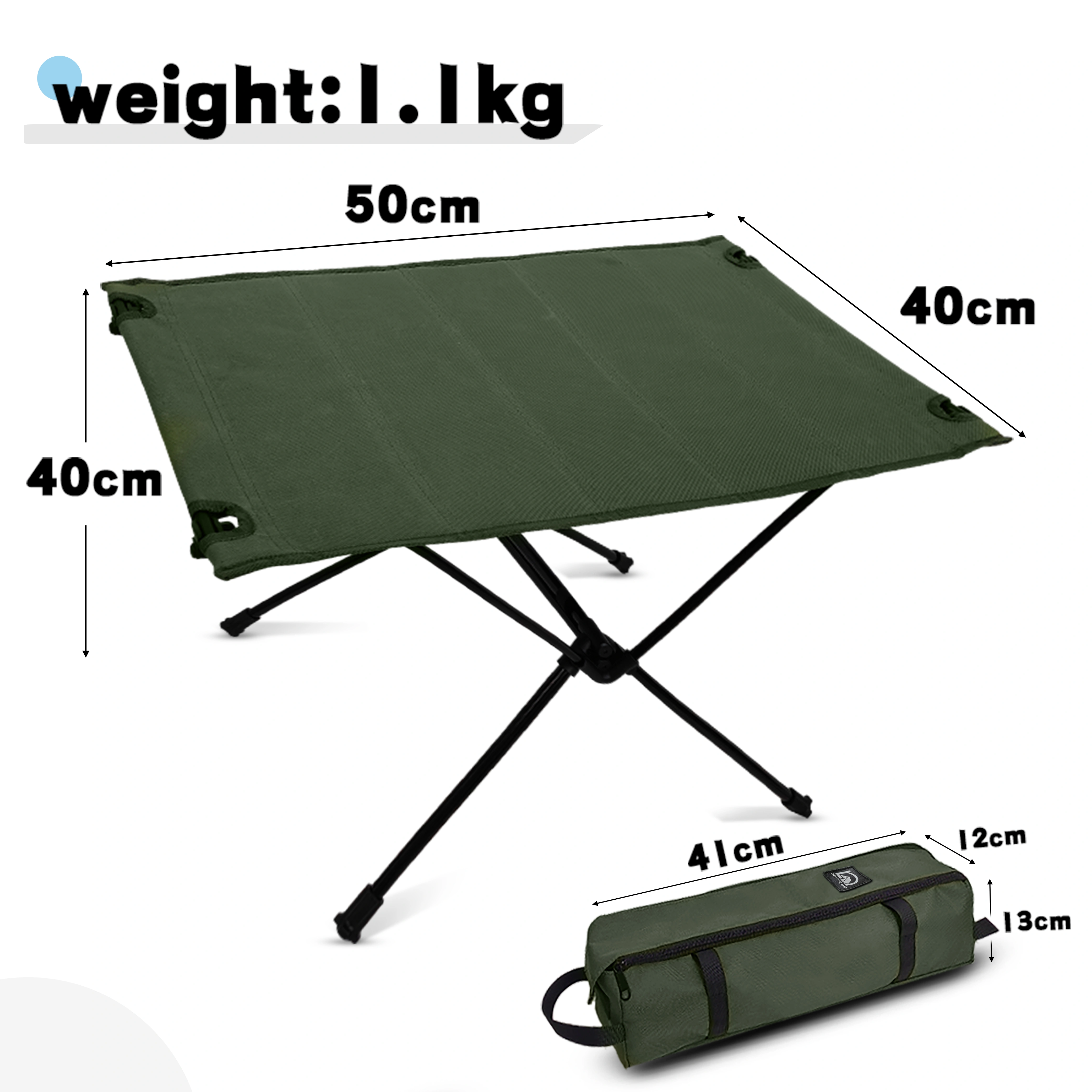 Table de Camping pliante, Tables de randonnée pliables de bureau Oxford légères pour le Camping, la 