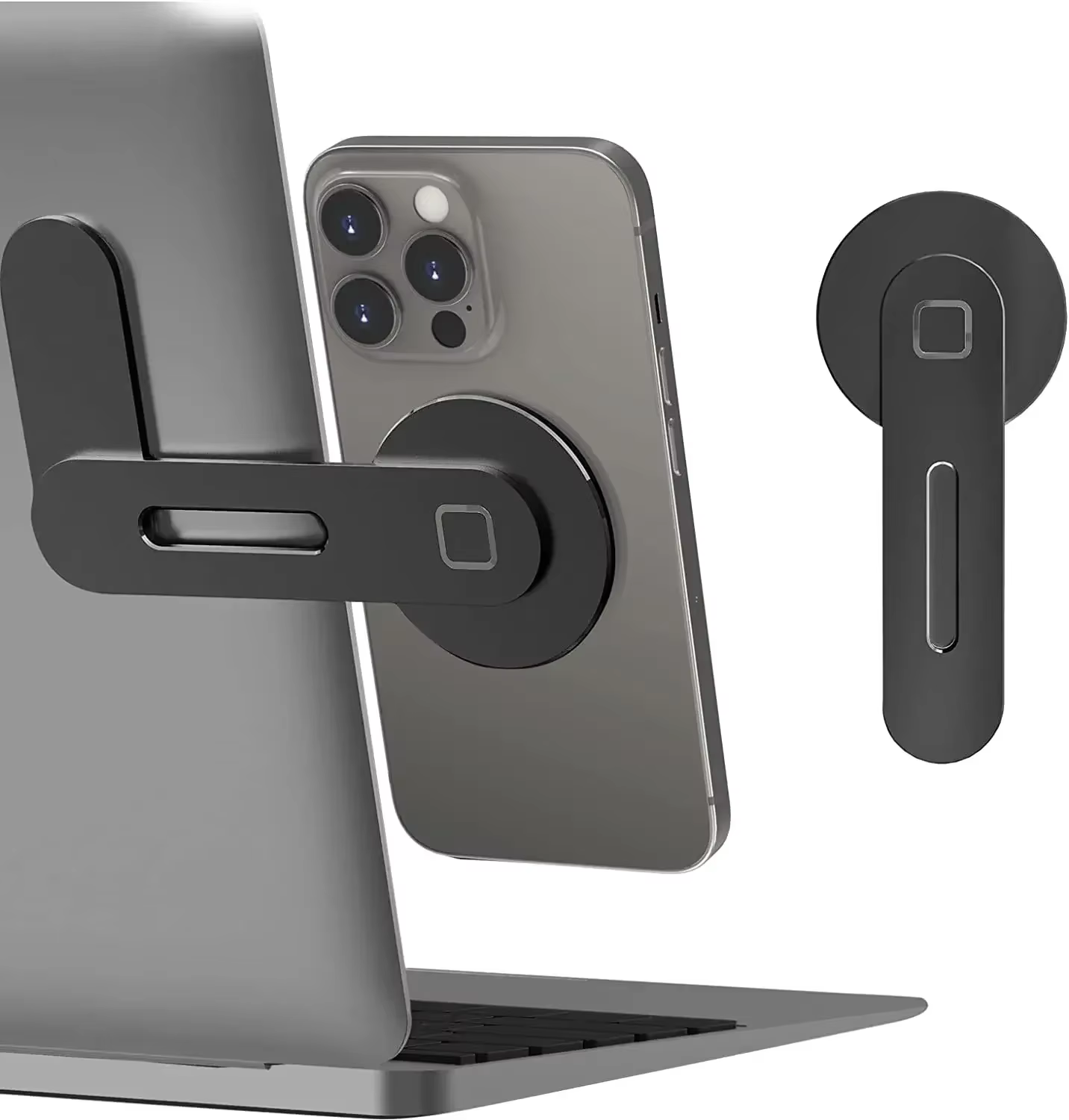 Support magnétique pour téléphone portable, moniteur d'ordinateur, téléphone portable latéral mince 