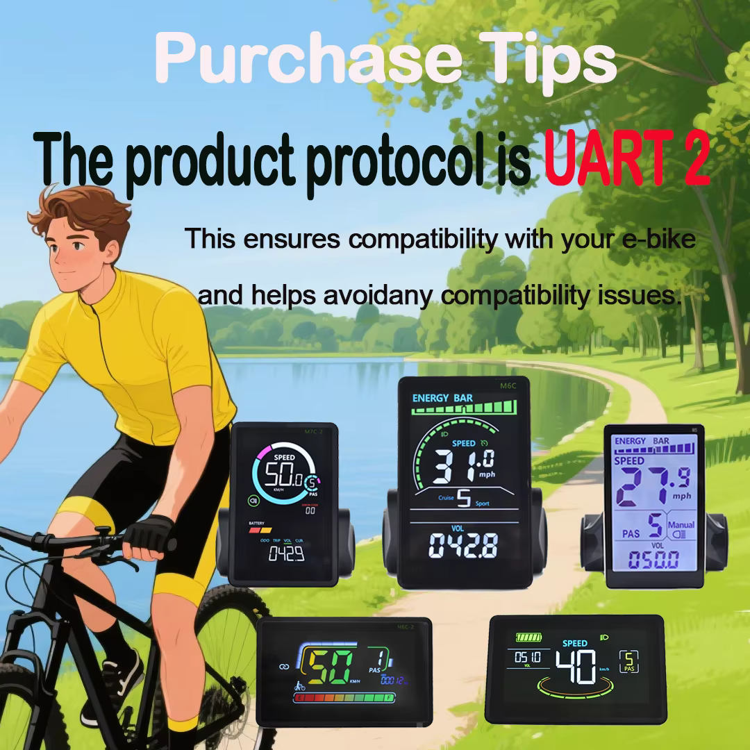 UART2 24V 36V 48V S866 vélo électrique LCD affichage compteur E Scooter panneau LCD avec USB UART po