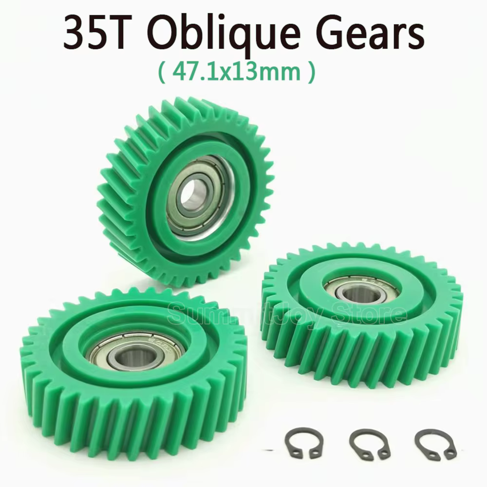 Engrenage planétaire Oblique 35T 47.1x13mm, avec roulements de 8mm, engrenage en Nylon pour vélo éle