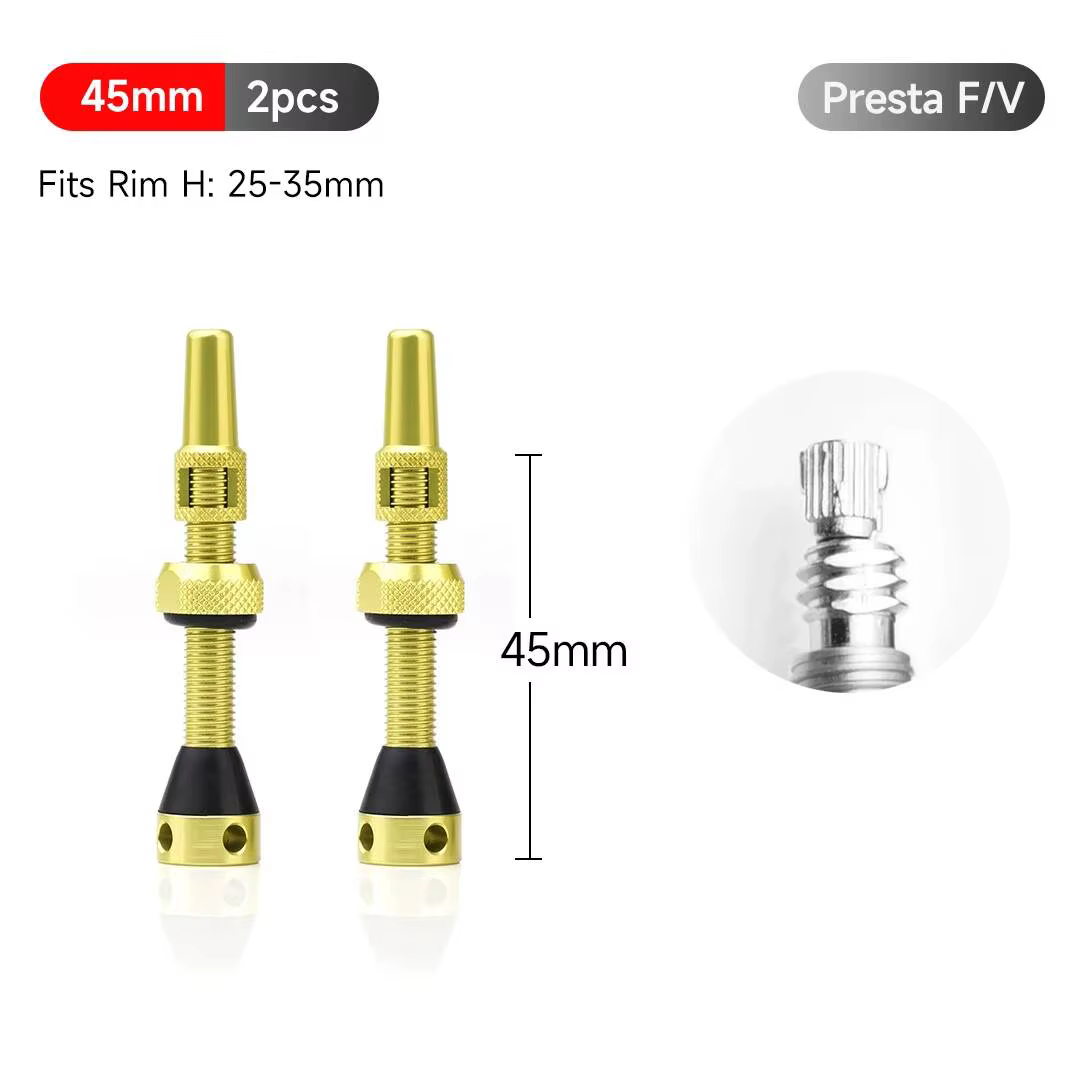 Valve de vélo VEXA - Valve Presta Tubeless avec capuchon multifonction, aluminium 7075, options de c