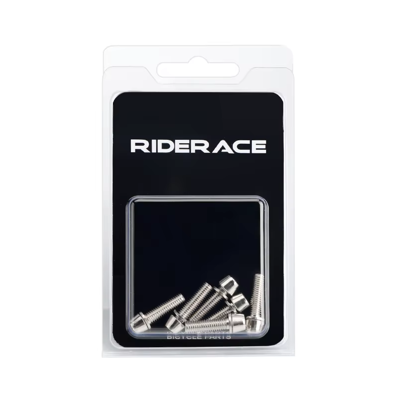 Vis de guidon de vélo en acier coloré plaqué titane, 6 pièces/ensemble, M5 x 18 mm, vis de fixation
