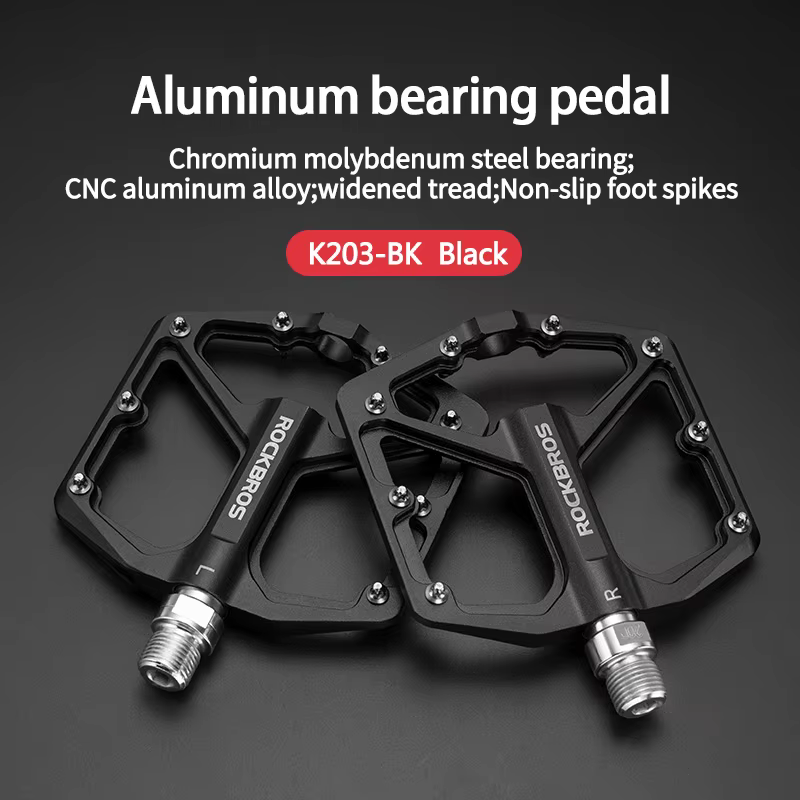 Pédales de vélo ROCKBROS, pédales ultralégères en alliage d'aluminium, roulements scellés DU, pointe