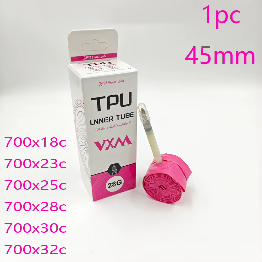 1 chambre à air de vélo rose en TPU de 28g, 700x18 25 28 32, pour vélo de route, en matériau TPU, lo