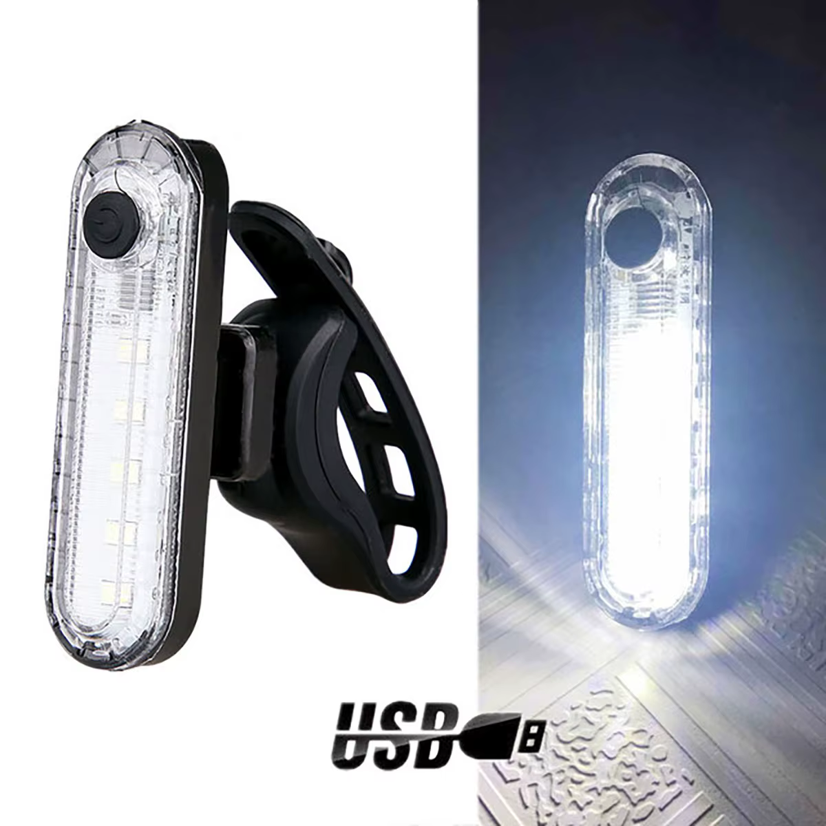 Enquêter arrière rouge ultra lumineux pour vélo, aste par USB, facile à installer, pour la sécurité 