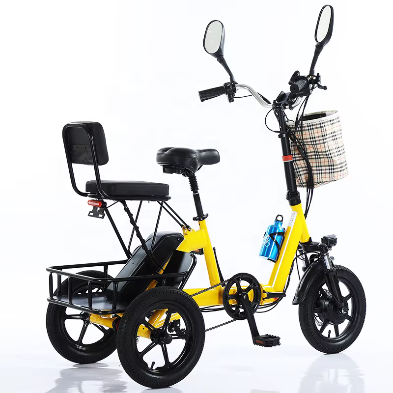 2025 Tricycle électrique pliant Scooter passager Tricycle adulte vente prêt à expédier batterie au L