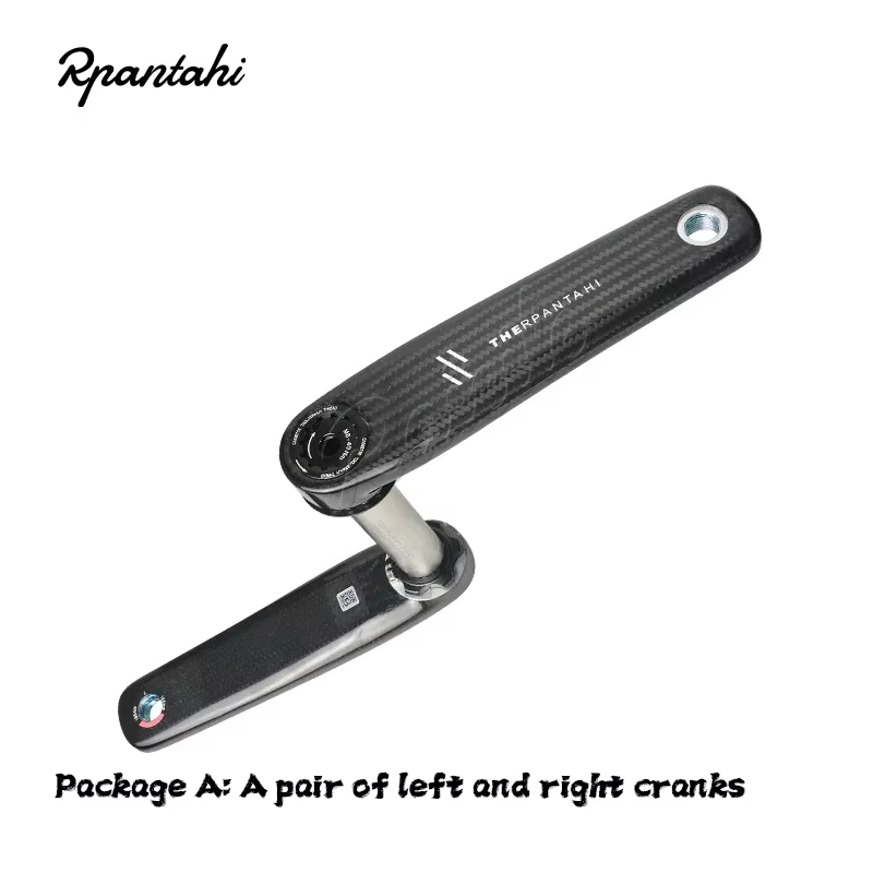 Pédalier de vélo de route RPANTAHI en fibre de carbone, avec axe en titane de 24 mm et une araignée 