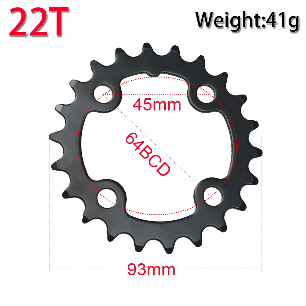 64/104 BCD vtt plateau 3*9S 9 vitesses 22T 32T 44T vélo Triple plateau Durable VTT roue à chaîne vél